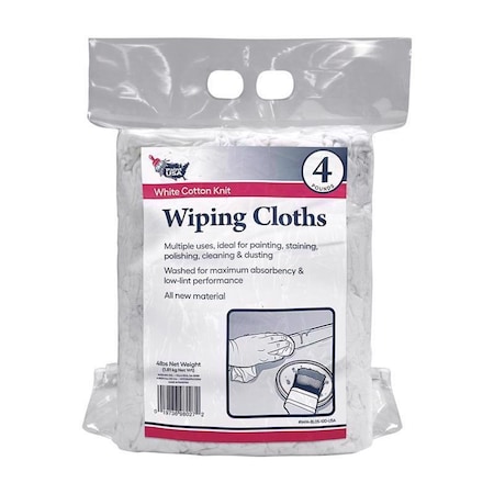 Paint Usa Paint USA Cotton Knit Wiping Rags 4 lb 1 pk 6414BL0510DUSA